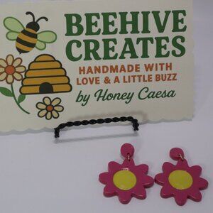 Groovy Vintage Inspired Mod Earrings, 60s, 70s Boho Style, Chain, Retro Flower